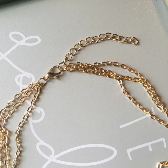 Layered Gold Moon and Shell Pendant Necklace - Picture 3 of 4